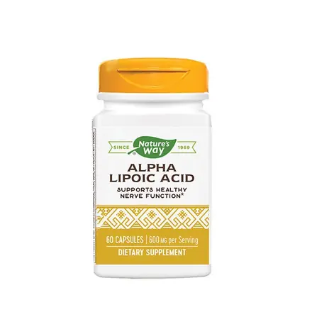 АЛФА ЛИПОЕВА КИСЕЛИНА капсули 200 мг 60 броя / NATURE`S WAY ALPHA LIPOIC ACID