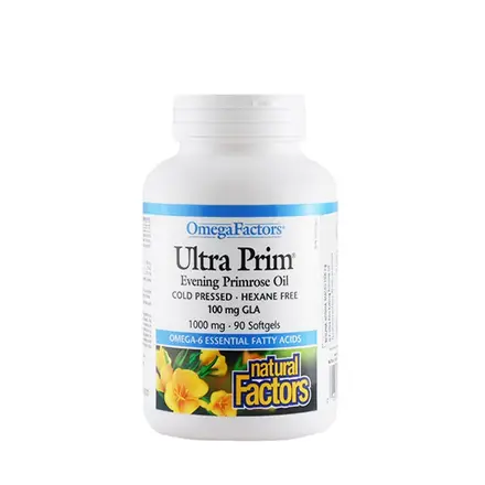 НАТУРАЛ ФАКТОРС МАСЛО ОТ ВЕЧЕРНА ИГЛИКА капсули 1000 мг 90 броя / NATURAL FACTORS EVENING PRIMROSE OIL
