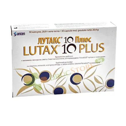 ЛУТАКС 10 ПЛЮС капсули 30 броя / SANTEN OY LUTAX 10 PLUS