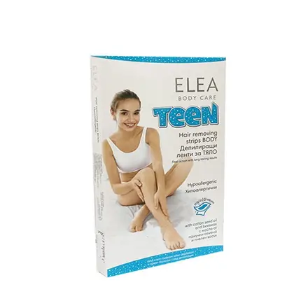 ЕЛЕА ТИЙН ДЕПИЛИРАЩИ ЛЕНТИ ЗА ТЯЛО 16 броя / ELEA BODY CARE TEEN HAIR REMOVING STRIPS