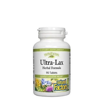 НАТУРАЛ ФАКТОРС УЛТРА - ЛАКС таблетки 90 броя / NATURAL FACTORS ULTRA - LAX