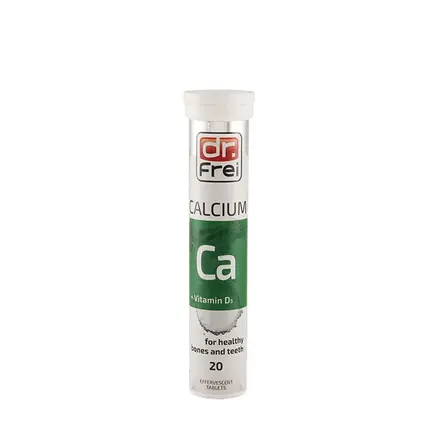 КАЛЦИЙ + ВИТАМИН D3 ефервесцентни таблетки 20 броя / DR. FREI CALCIUM + VITAMIN D3 effervescent tablets