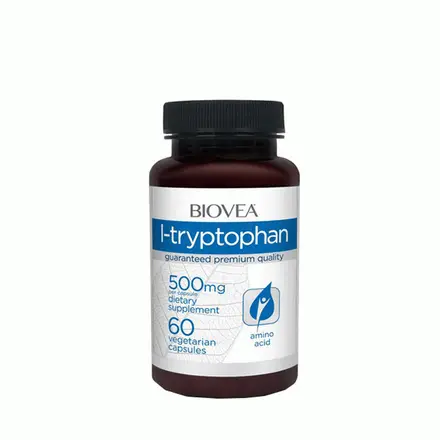 БИОВЕА L-ТРИПТОФАН капсули 500 мг. 60 броя / BIOVEA L-TRYPTOPHAN