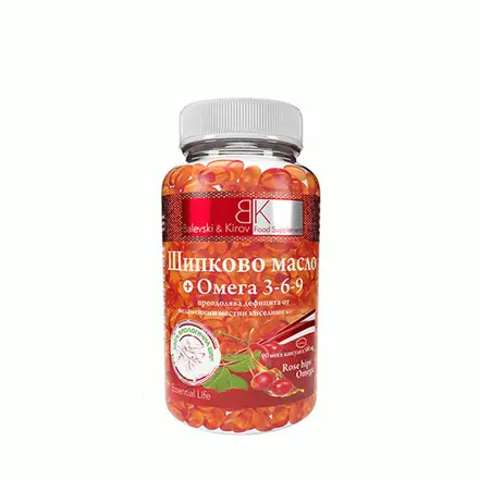 ШИПКОВО МАСЛО И ОМЕГА 3-6-9 БАЛЕВСКИ И КИРОВ капсули 90 броя / BALEVSKI & KIROV ROSE HIPS AND OMEGA 3-6-9
