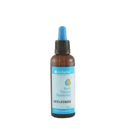 БИОХЕРБА КАПКИ НА ДОКТОР БАХ АНТИ СТРЕС 50 мл. / BIOHERBA BACH FLOWER REMEDIES ANTI STRESS