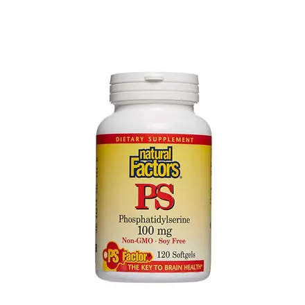 НАТУРАЛ ФАКТОРС ПИЕС-ФОСФАТИДИЛСЕРИН капсули 100 мг 120 броя / NATURAL FACTORS PS-PHOSPHATIDYLSERINE