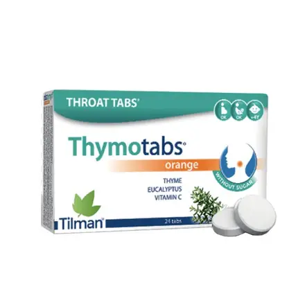 ТИМОТАБС ОРИНДЖ таблетки за смучене 24 броя / TILMAN THYMOTABS ORANGE