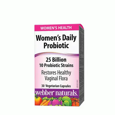 ПРОБИОТИК ЗА ЖЕНИ 25 милиарда активни пробиотици - капсули 30 броя / WEBBER NATURALS WOMENS DAILY PROBIOTIC