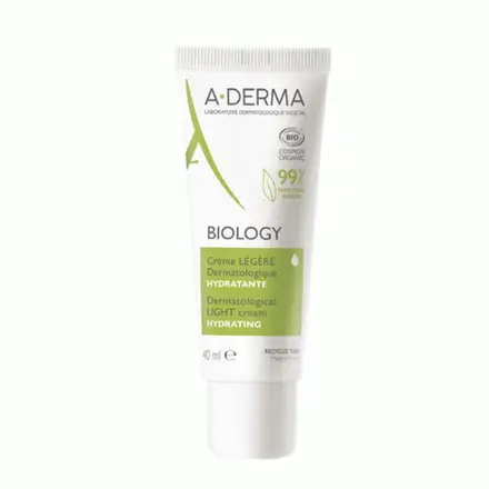 А-ДЕРМА БИОЛОДЖИ ДЕРМАТОЛОГИЧЕН ХИДРАТИРАЩ ЛЕК КРЕМ 40 мл. / A-DERMA BIOLOGY DERMATOLOGICAL LIGHT CREAM