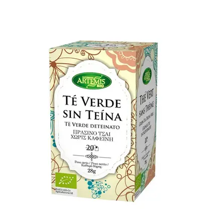 АРТЕМИС БИО ЗЕЛЕН ЧАЙ БЕЗ КОФЕИН филтър 20 броя / ARTEMIS BIO GREEN TEA WITHOUT CAFFEINE