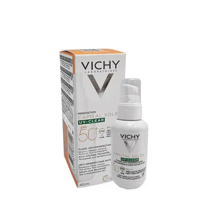 ВИШИ CAPITAL SOLEIL UV CLEAR SPF 50+ ФЛУИД ПРОТИВ НЕСЪВЪРШЕНСТВА 40 мл. / VICHY CAPITAL SOLEIL UV CLEAR FLUID SPF 50+
