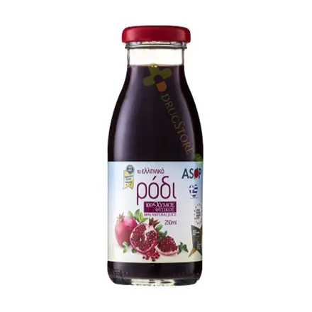 АСОП 100% НАТУРАЛЕН СОК ОТ НАР 250 мл / ASOP 100% POMEGRANATE NATURAL JUICE