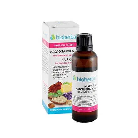 БИОХЕРБА МАСЛО ЗА ИЗТОЩЕНА КОСА 50 мл / BIOHERBA DAMAGED HAIR OIL