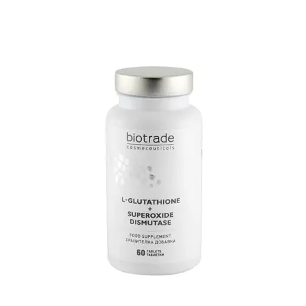 БИОТРЕЙД L-ГЛУТАТИОН + СУПЕРОКСИД ДИСМУТАЗА таблетки 60 броя / BIOTRADE L-GLUTATHIONE + SUPEROXIDE DISMUTASE