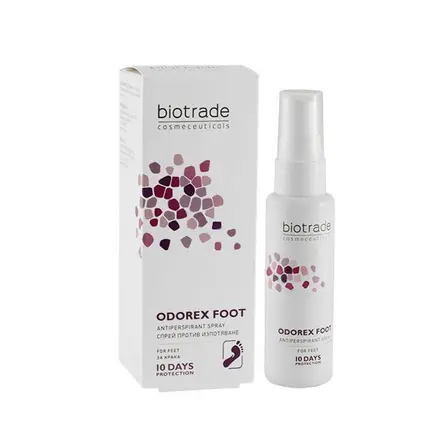 БИОТРЕЙД ОДОРЕКС ФУТ СПРЕЙ ПРОТИВ ИЗПОТЯВАНЕ НА КРАКА 40 мл / BIOTRADE ODOREX ANTIPERSPIRANT SPRAY FOR FEET