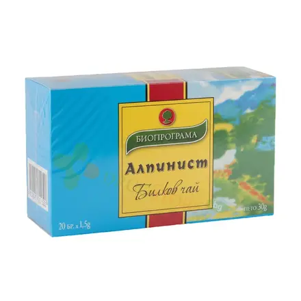 ЧАЙ АЛПИНИСТ филтър 20 броя / BIOPROGRAMA MIXED HERBAL TEAS ALPINIST TEA