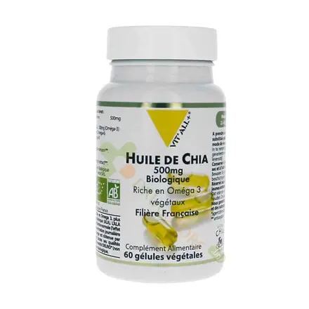 ЧИЯ МАСЛО капсули 60 броя / VIT`ALL+ CHIA