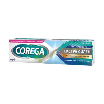КОРЕГА ФИКСИРАЩ КРЕМ ЗА ЗЪБНИ ПРОТЕЗИ НЕУТРАЛ ЕКСТРА СИЛЕН 40 г / COREGA EXTRA STRONG NEUTRAL