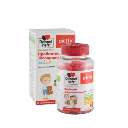 ДОПЕЛХЕРЦ АКТИВ ПРОБИОТИК ЗА ДЕЦА желирани мечета 60 броя / DOPPELHERZ ACTIV PROBIOTIC FOR KIDS