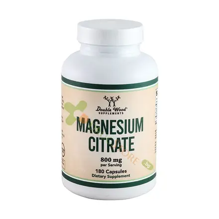 МАГНЕЗИЙ ЦИТРАТ капсули 800 мг 180 броя / DOUBLE WOOD MAGNESIUM CITRATE