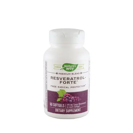РЕСВЕРАТРОЛ ФОРТЕ капсули 60 броя / NATURES WAY RESVERATROL FORTE