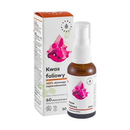 АУРА ХЕРБАЛС ФОЛИЕВА КИСЕЛИНА спрей за уста 30 мл / AURA HERBALS FOLIC ACID oral spray