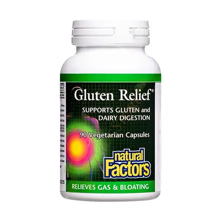 НАТУРАЛ ФАКТОРС ГЛУТЕН РИЛИЙФ капсули 90 броя / NATURAL FACTORS GLUTEN RELIEF
