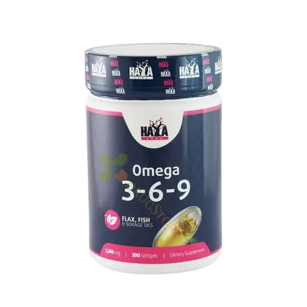 ХАЯ ЛАБС ОМЕГА 3-6-9 софтгел капсули 1200 мг 200 броя / HAYA LABS OMEGA 3-6-9