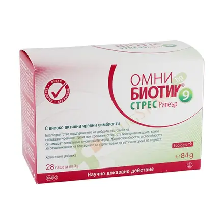 ОМНИ БИОТИК СТРЕС РИПЕЪР саше 3 г х 28 броя / INSTITUT ALLERGOSAN OMNI BIOTIC STRESS REPAIR