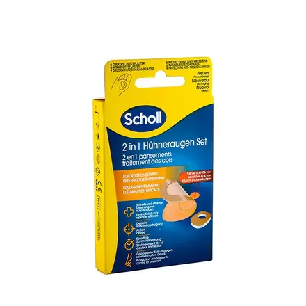 ШОЛ КОМПЛЕКТ ПРИ КОКОШИ ТРЪН 2 В 1 / SCHOLL CORN REMOVAL 2 IN 1 SET