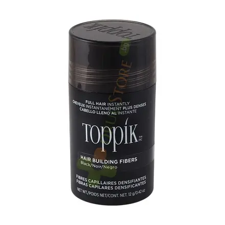 ТОППИК ФИБРИ ЗА КОСА ЧЕРНО 12 г / TOPPIK HAIR BUILDING FIBERS BLACK