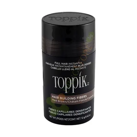 ТОППИК ФИБРИ ЗА КОСА СРЕДНО КАФЯВО 12 г / TOPPIK HAIR BUILDING FIBERS MEDIUM BROWN