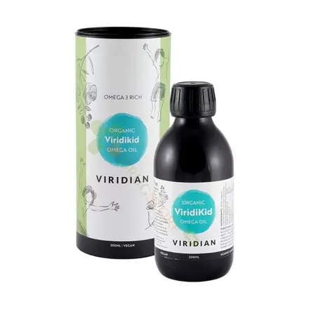 ВИРИДИКИД ОРГАНИК ОМЕГА-3 ЗА ДЕЦА 200 мл / VIRIDIAN VIRIDKID ORGANIC OMEGA-3 OIL
