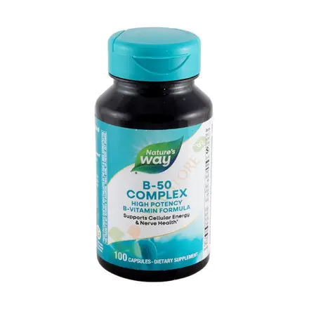 ВИТАМИН B-50 КОМПЛЕКС капсули 100 броя / NATURE'S WAY VITAMIN B-50 COMPLEX
