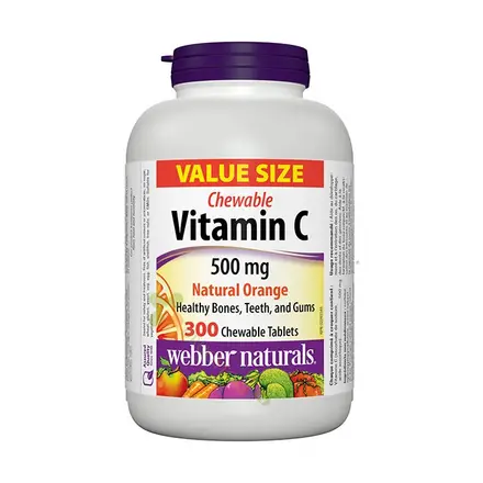 ВИТАМИН C дъвчащи таблетки 500 мг 300 броя / VITAMIN C CHEWABLE WEBBER NATURALS