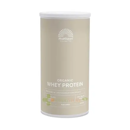 МАТИСЪН БИО СУРОВАТЪЧЕН ПРОТЕИН НЕОВКУСЕН 450 г / MATTISSON HEALTHSTYLE ORGANIC WHEY PROTEIN NATURAL