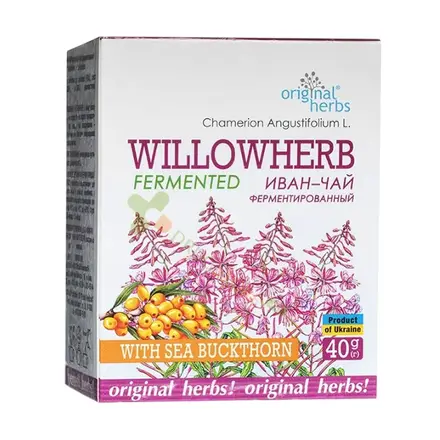 ФЕРМЕНТИРАЛ ЧАЙ ОТ ТЕСНОЛИСТНА ВЪРБОВКА С ОБЛЕПИХА 40 г / GOLDEN PHARM ORIGINAL HERB CHAMERION ANGUSTIFOLUIM WILLOW HERB FERMENTED WITH SEA BUCKTHORN