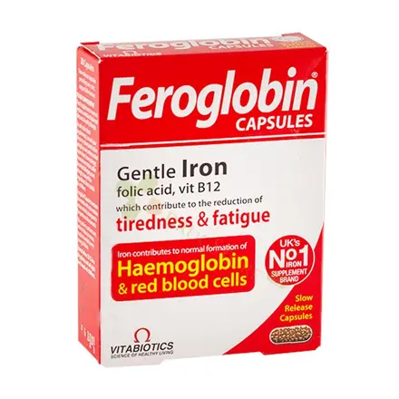 ФЕРОГЛОБИН B12 капсули 30 броя / VITABIOTICS FEROGLOBIN B12