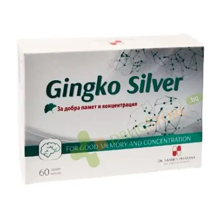 ГИНКО СИЛВЪР капсули 60 броя / DR.MARK'S PHARMA GINKGO SILVER