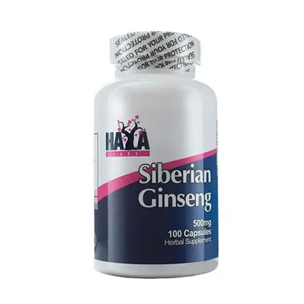 ХАЯ ЛАБС СИБИРСКИ ЖЕНШЕН капсули 500 мг. 100 броя / HAYA LABS SIBERIAN GINSENG