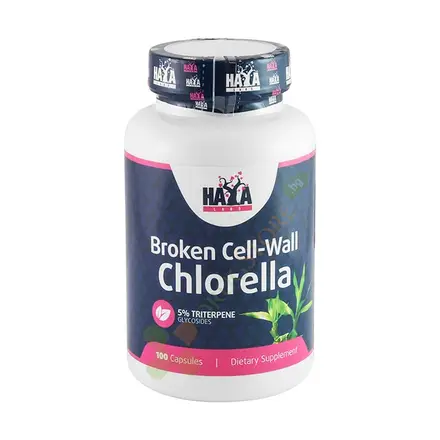 ХАЯ ЛАБС ХЛОРЕЛА С НАРУШЕНА КЛЕТЪЧНА СТЕНА капсули 100 броя / HAYA LABS BROKEN CELL WALL CHLORELLA