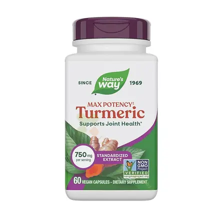 КУРКУМА МАКС ПОТЕНСИ капсули 60 броя / NATURE'S WAY MAX POTENCY TURMERIC