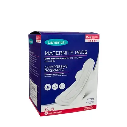 ЛАНСИНОХ СЛЕДРОДИЛНИ ПРЕВРЪЗКИ размер L 10 броя / LANSINOH MATERNITY PADS size L
