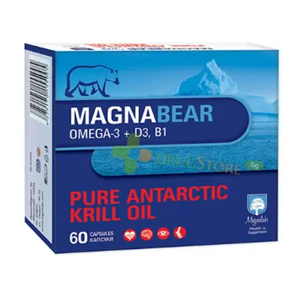 МАГНАЛАБС МАГНАБЕАР капсули 60 броя / MAGNA BEAR PURE ANTARCTIC KRILL OIL