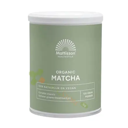 МАТИСЪН БИО МАТЧА прах 125 г / MATTISSON HEALTHSTYLE BIO MATCHA powder
