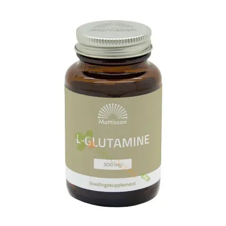 МАТИСЪН L-ГЛУТАМИН капсули 500 мг 90 броя / MATTISSON HEALTHSTYLE L-GLUTAMINE