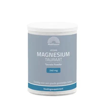 МАТИСЪН МАГНЕЗИЙ ТАУРАТ ВЕГАН прах 250 г / MATTISSON HEALTHSTYLE MAGNESIUM TAURATE VEGAN powder