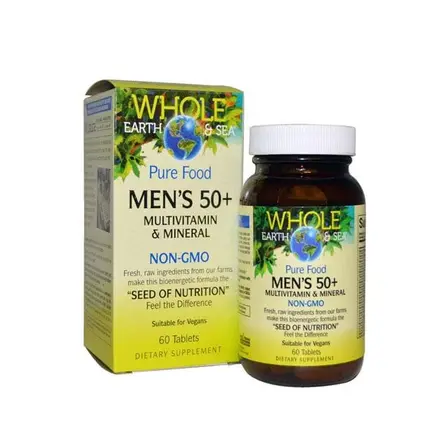 НАТУРАЛ ФАКТОРС МУЛТИВИТАМИНИ И МИНЕРАЛИ ЗА МЪЖЕ 50+ таблетки 60 броя / NATURAL FACTORS MENS 50+ MULTIVITAMIN & MINERAL