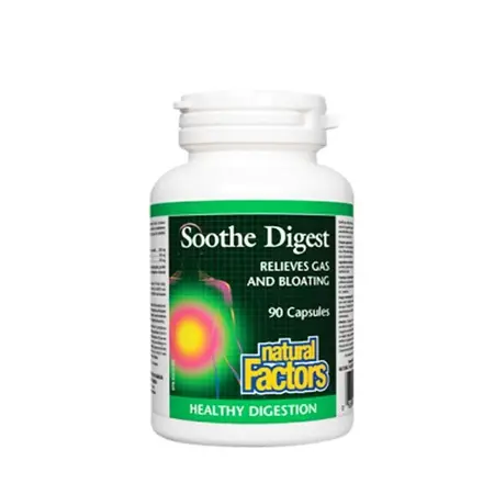 НАТУРАЛ ФАКТОРС ЗА ДОБРО ХРАНОСМИЛАНЕ капсули 450 мг 90 броя / NATURAL FACTORS SMOOTH DIGEST