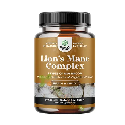 НЕЙЧЪРС КРАФТ КОМПЛЕКС ГЪБИ капсули 30 броя / NATURE'S CRAFT LION'S MANE COMPLEX
